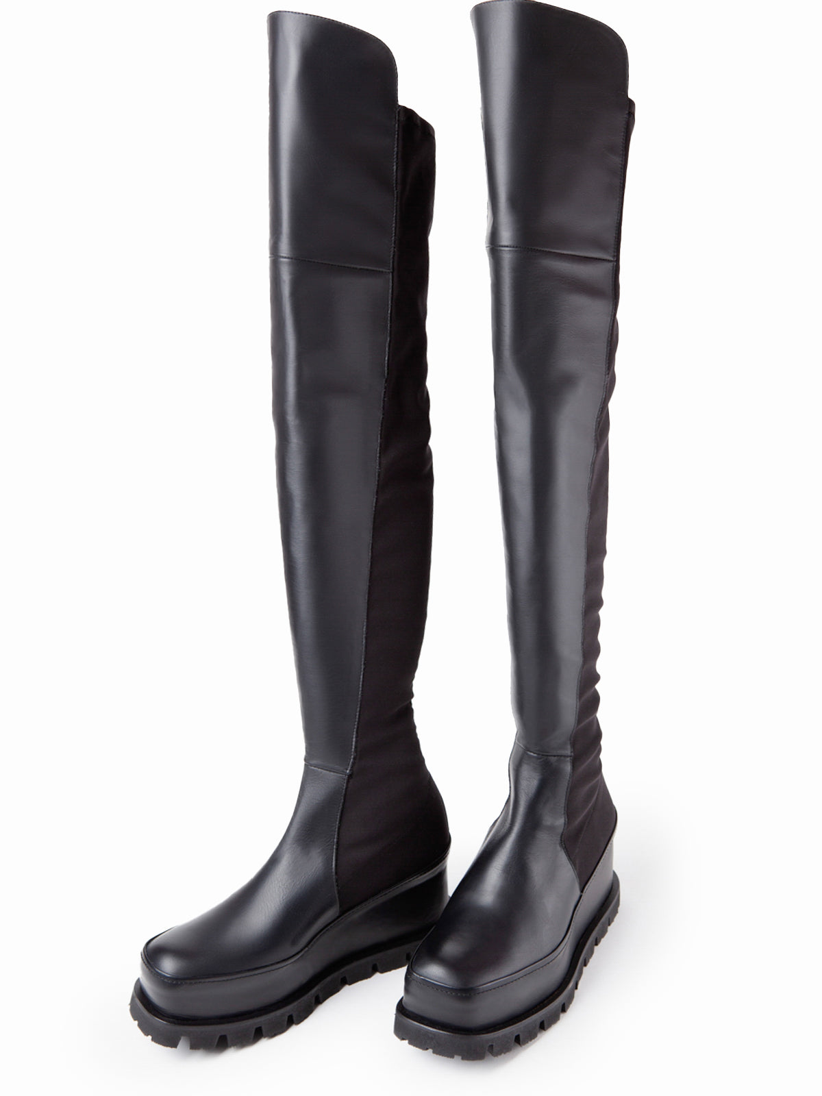PAULETTE - Nappa Seta/Lycra Nera